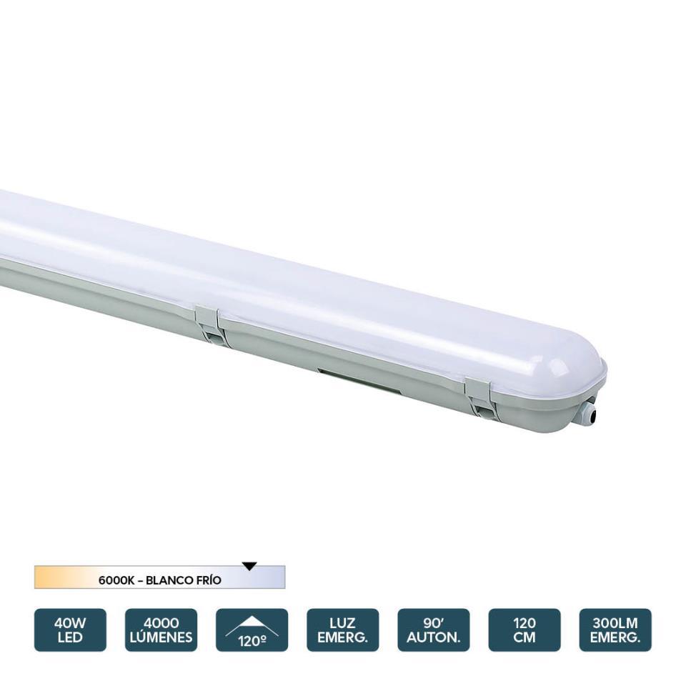 Comprar PANTALLA ESTANCA LED 120CM 40W 6000K EMERGENCIA