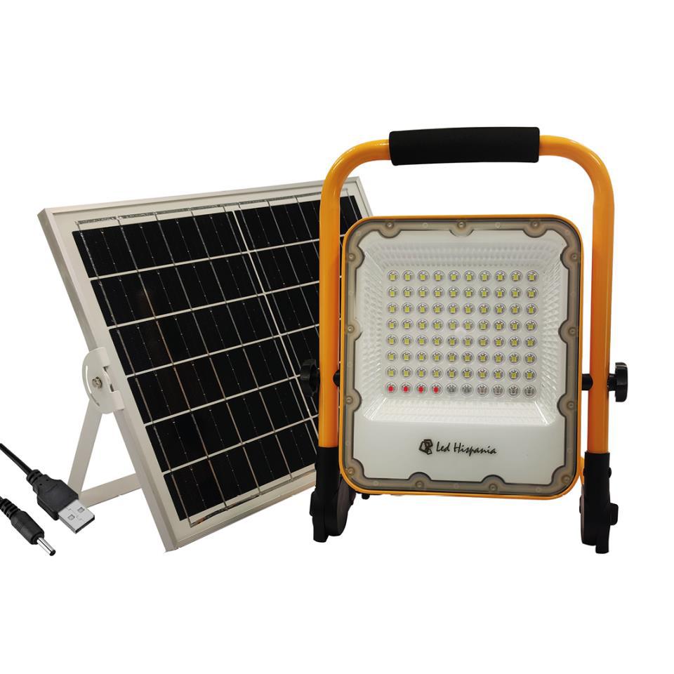 Foco Proyector Led Recargable Portátil Trabajo Solar