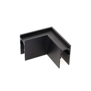 CONECTOR PARA CARRIL MAGNÉTICO FORMA L NEGRO