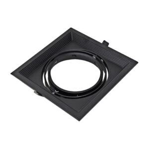 ARO EMPOTRABLE AR111 CARDAN NEGRO CUADRADO X1