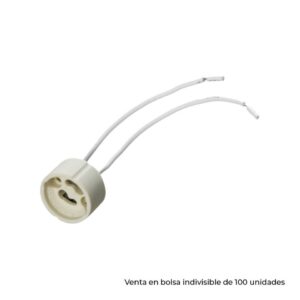 CASQUILLO PORTALÁMPARAS GU10 CON CABLE  BOLSA