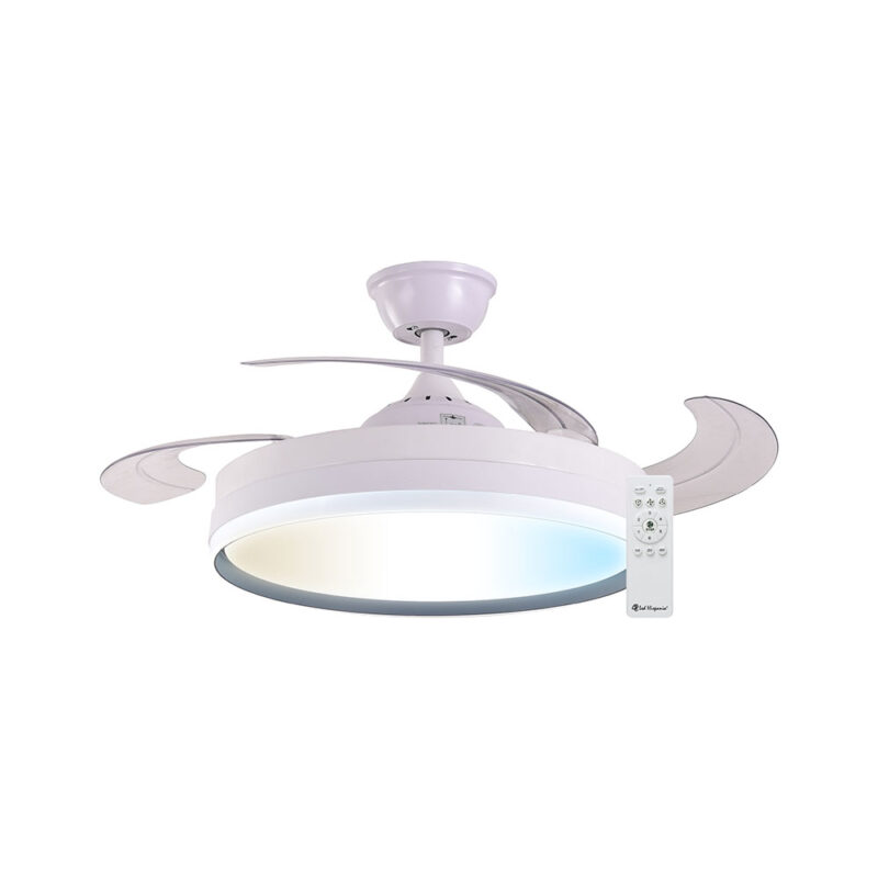 VENTILADOR DE TECHO KASTOS, LED CCT, MOTOR DC BLANCO