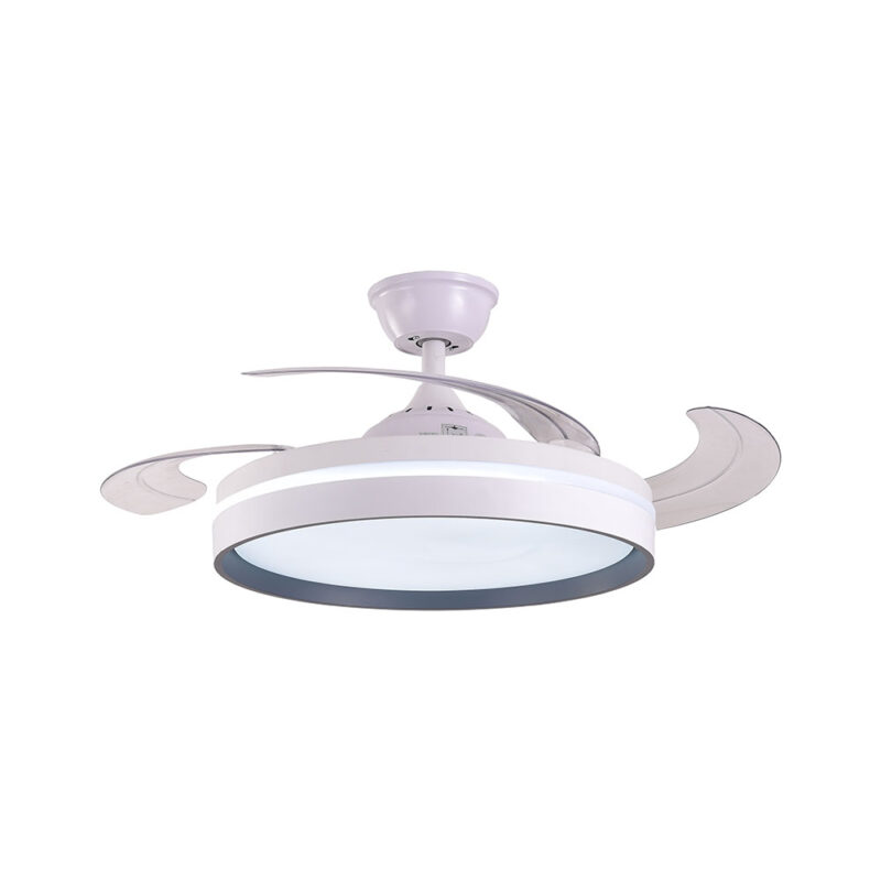 VENTILADOR DE TECHO LODOS, LED CCT, MOTOR DC BLANCO - Imagen 2