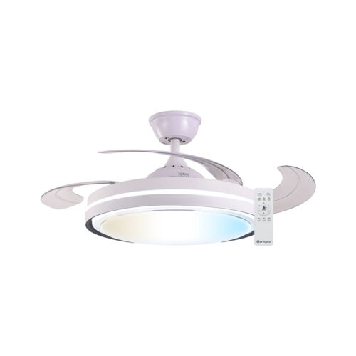 VENTILADOR DE TECHO MARIN, LED CCT, MOTOR DC BLANCO