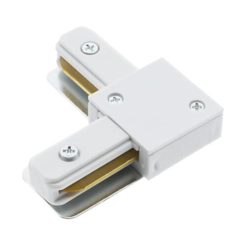 CONECTOR CARRIL MONOFÁSICO FORMA L BLANCO