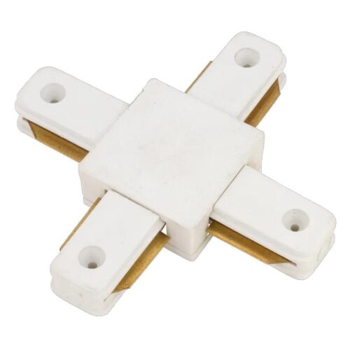 CONECTOR CARRIL MONOFÁSICO FORMA X BLANCO