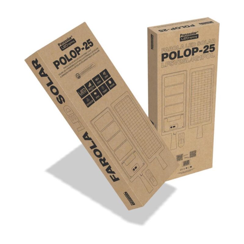 FAROLA SOLAR POLOP-25 AIO 25AH 28W 4000K 4250LM