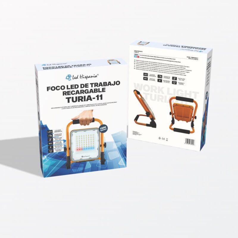 FOCO LED TRABAJO RECARGABLE 11W 10Ah 6000K TURIA
