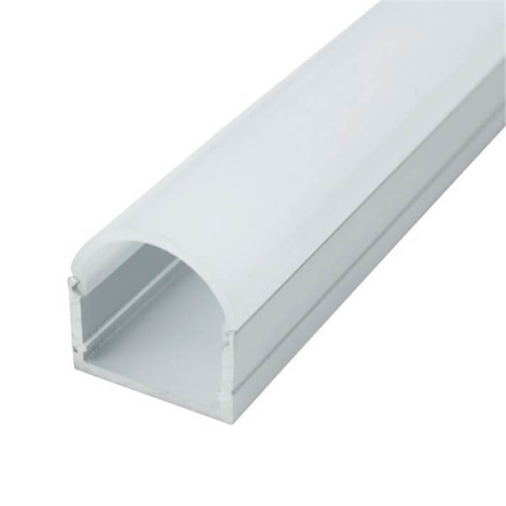 PERFIL ALUMINIO PARA TIRA LED 2M   DIFUSOR FORMA U