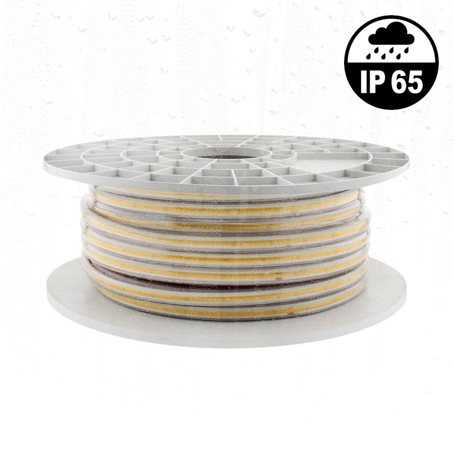 TIRA LED COB 220V 10W/M 6500K IP65 9 4MM 50 METROS