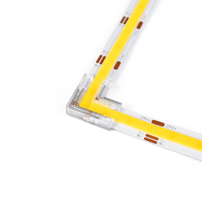 10X CONECTOR RÁPIDO 10MM 90º TIRA LED COB 24V