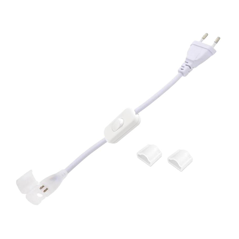 CABLE 40CM CON ENCHUFE  2 TAPAS TIRA LED COB 230V