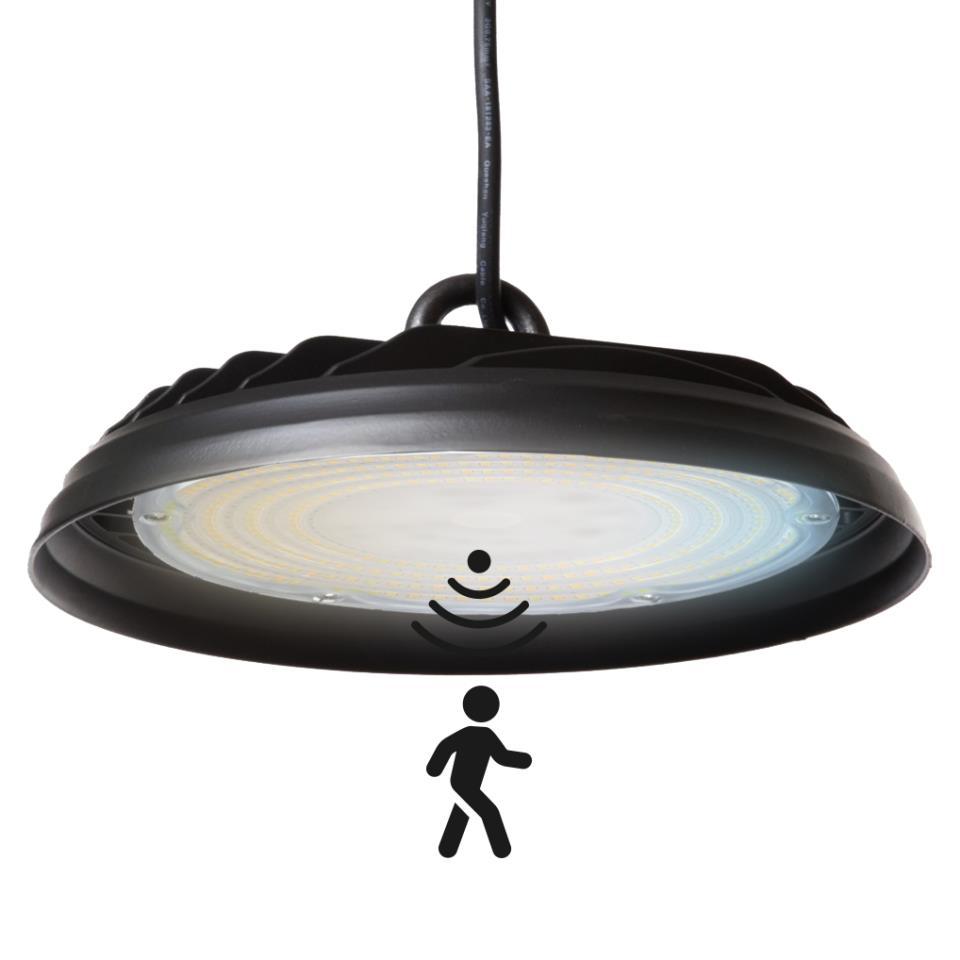 CAMPANA LED SENSOR 200W CCT 24000LM NEGRA MERAK-S